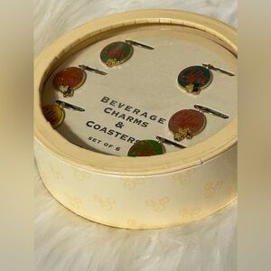 Disney At Home Entertainment “Coffee” Beverage Charms & Coasters